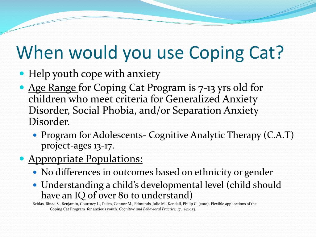 coping cat curriculum for anxiety